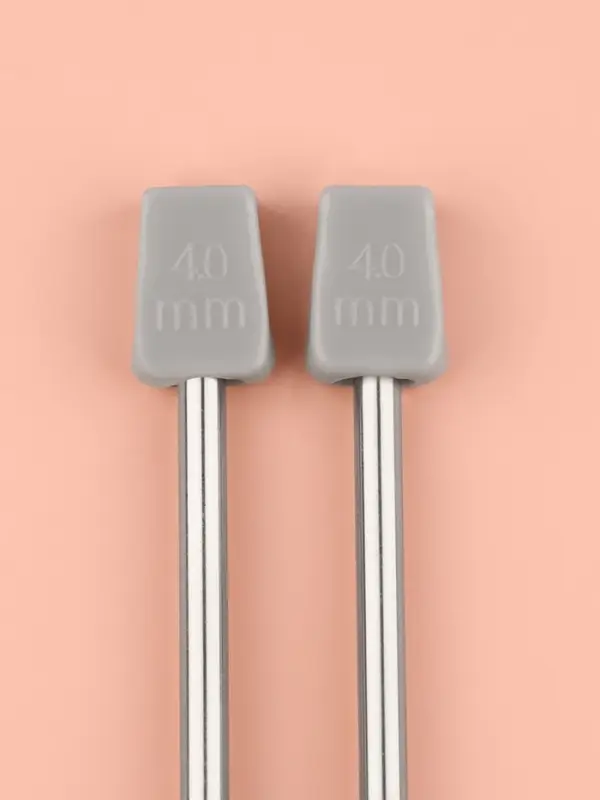 Спицы для вязания, прямые, d=4 мм, 35 см, 2 шт.