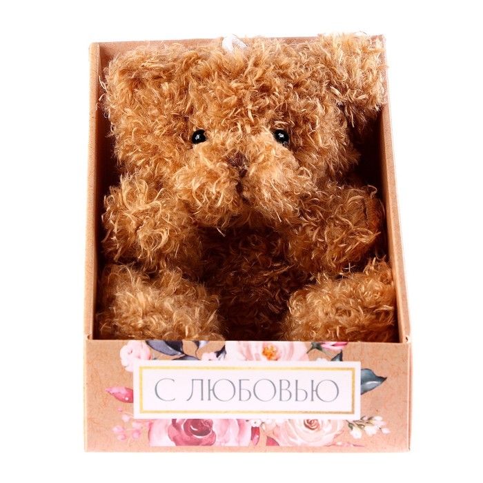 Мягкая игрушка «C любовью», медведь, цвет МИКС Мягкая игрушка «C любовью», медведь, цвет МИКС