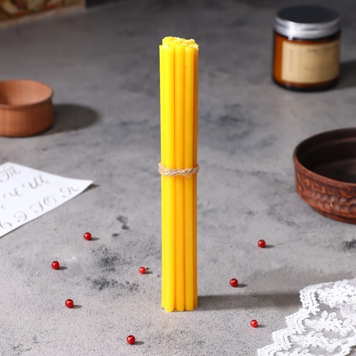 Набор свечей церковных  Набор свечей церковных "Николай Чудотворец" для домашней молитвы, парафин, 12 шт