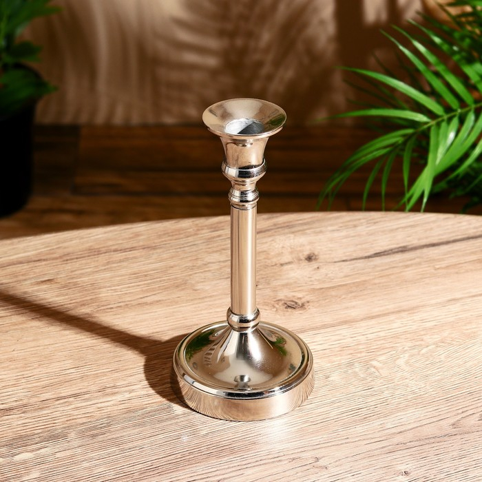 Подсвечник алюминий Подсвечник алюминий "Успех" на 1 свечу 9х9х19 см