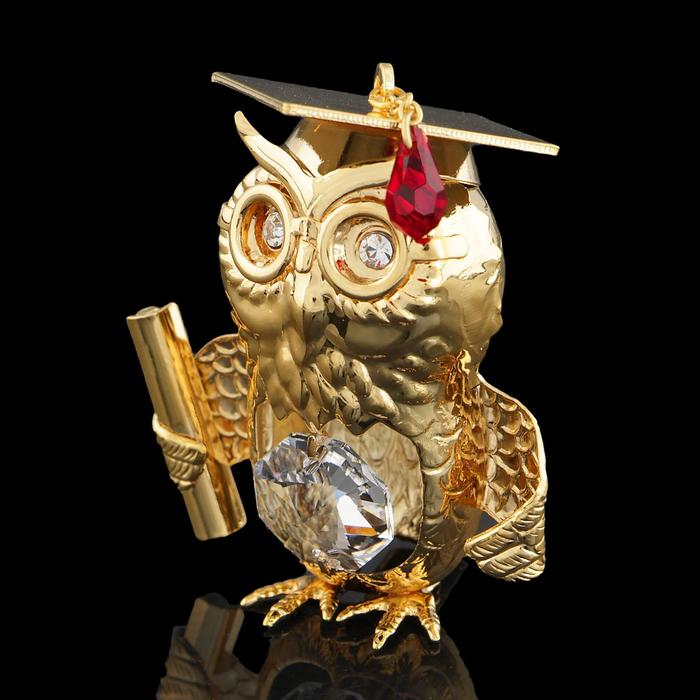 Сувенир «Сова», 4,5×3,5×5,5 см, с кристаллами Сувенир «Сова», 4,5×3,5×5,5 см, с кристаллами