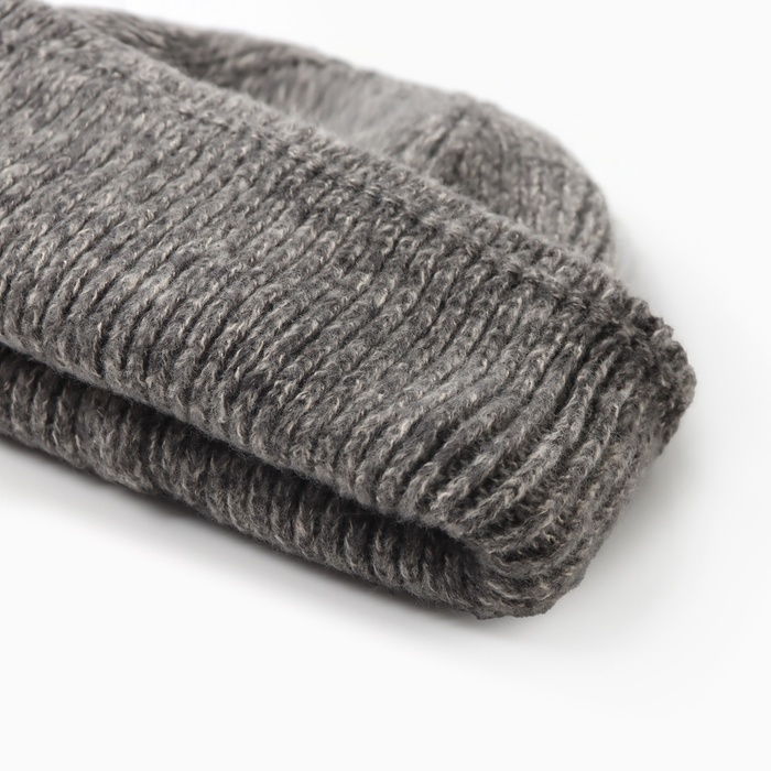 Шапка женская MINAKU, цвет темно-серый, р-р 56-58 Шапка женская MINAKU, цвет темно-серый, р-р 56-58