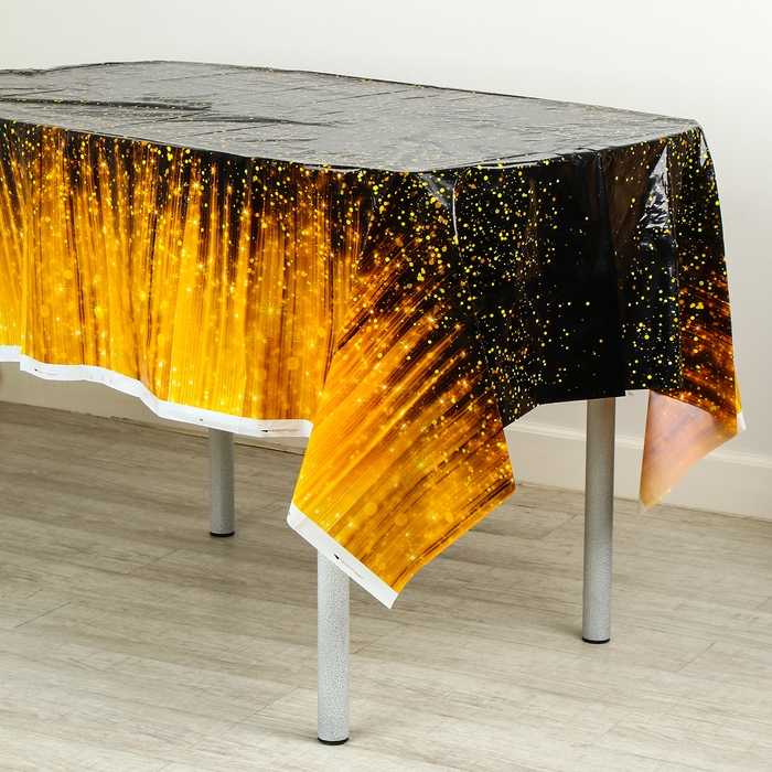 Скатерть одноразовая Скатерть одноразовая "Золото" 180х137