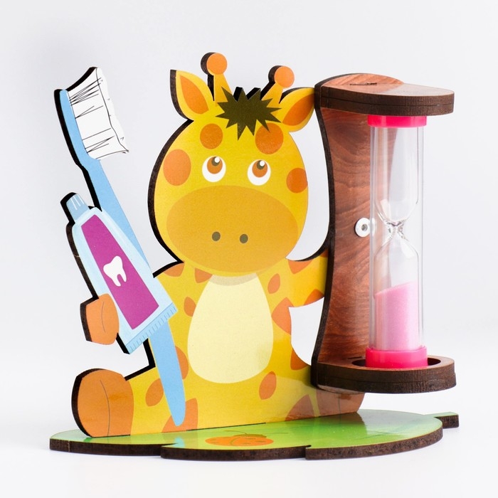 Песочные часы для чистки зубов Песочные часы для чистки зубов "Жираф", таймер 3 минуты