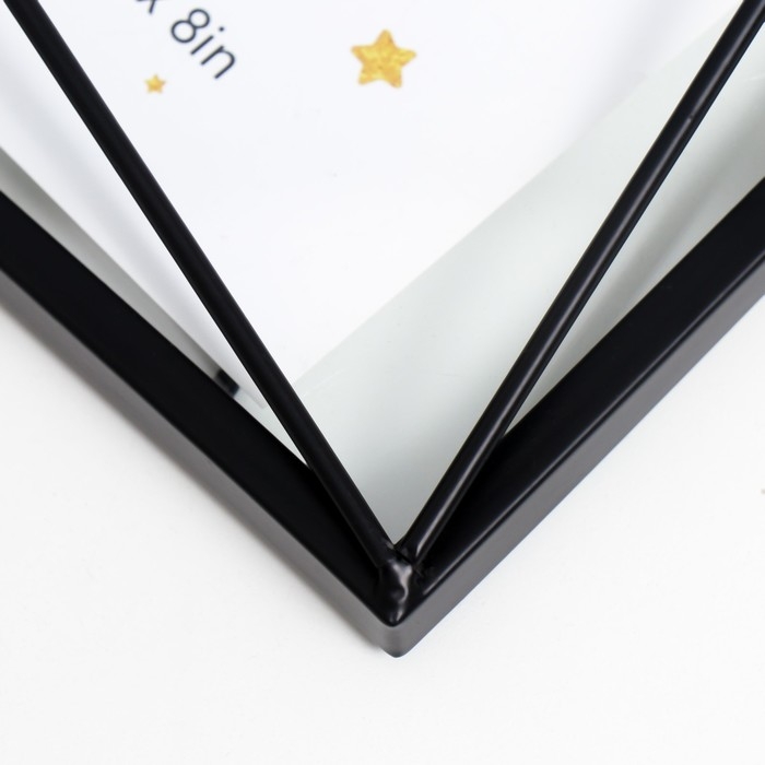 Фоторамка металл на 1 фото 15х20 см  Фоторамка металл на 1 фото 15х20 см "Лофт. Преломление углов" чёрная 25х20х5 см