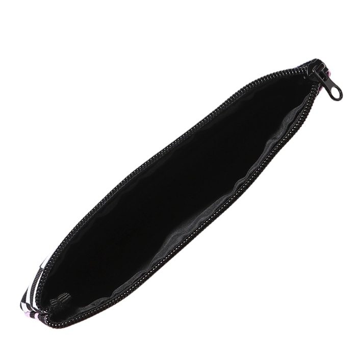 Пенал мягкий 1 отделение, 115х220, плоский, для девочки, белый/чёрный/розовый, Seventeen Пенал мягкий 1 отделение, 115х220, плоский, для девочки, белый/чёрный/розовый, Seventeen