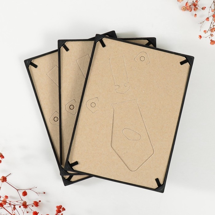 Набор фоторамок пластик L-5 10х15 см ( 3 шт.), чёрный