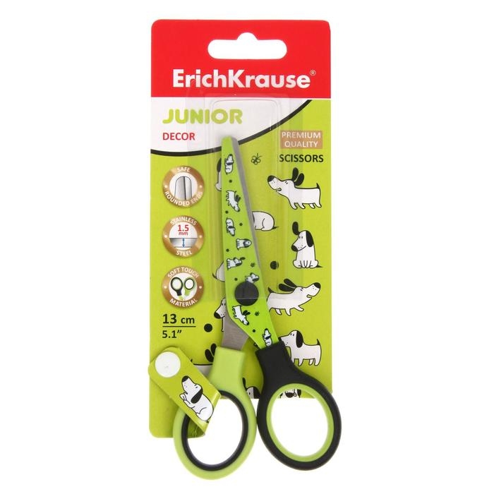 Ножницы детские 13 см, ErichKrause Junior Decor Sweet Loves, с принтом на лезвиях Ножницы детские 13 см, ErichKrause Junior Decor Sweet Loves, с принтом на лезвиях