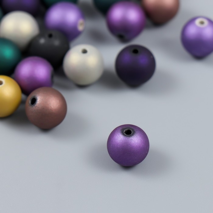 Бусины для творчества пластик Бусины для творчества пластик "Шарики. Холодные оттенки металлик" набор 20 гр 1х1х1 см