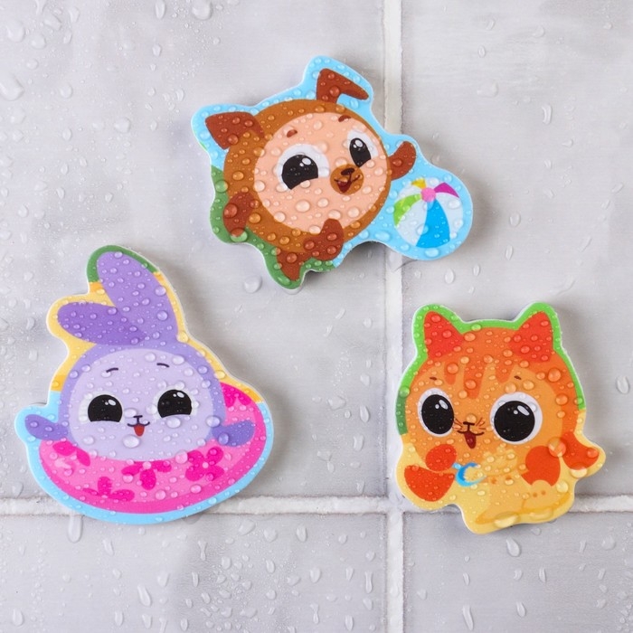 Набор игрушек для ванны «Кругляшики» + сачок + 3 пвх игрушки, Крошка Я Набор игрушек для ванны «Кругляшики» + сачок + 3 пвх игрушки, Крошка Я