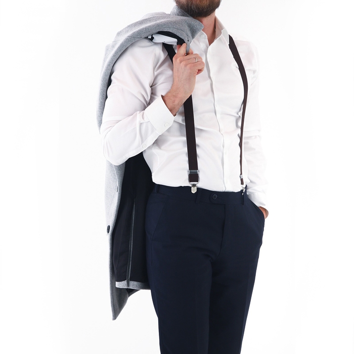 Подтяжки взрослые, ширина 2.5 см, цвет тёмно-коричневый Подтяжки взрослые, ширина 2.5 см, цвет тёмно-коричневый