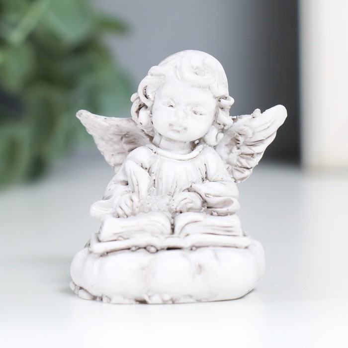 Сувенир полистоун Сувенир полистоун "Белоснежный ангел с книжкой на облаке" МИКС 5х4,5х5,4 см
