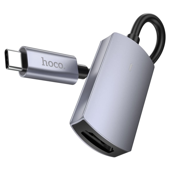 Адаптер Hoco UA20, Type-C - HDMI, 11,5 см, серый Адаптер Hoco UA20, Type-C - HDMI, 11,5 см, серый