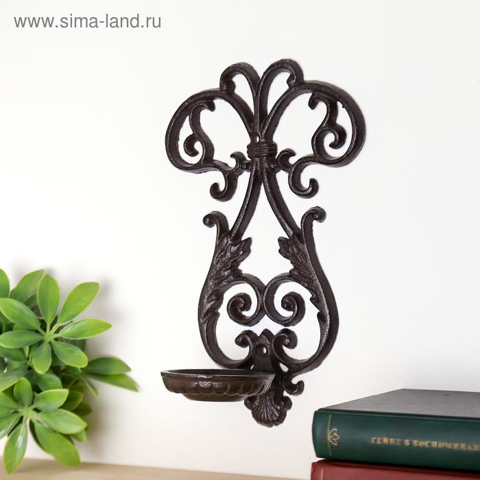 Подсвечник настенный чугун Подсвечник настенный чугун "Великолепный век" 27х16х11 см
