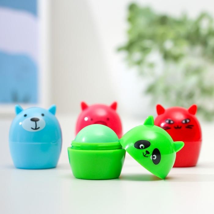 Бальзам для губ «Зверята», микс цветов и ароматов Бальзам для губ «Зверята», микс цветов и ароматов