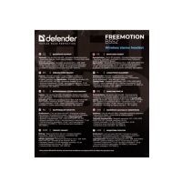 Наушники Defender FreeMotion B552,полноразмерные,микрофон,управление,microSD,200 мАч,черные