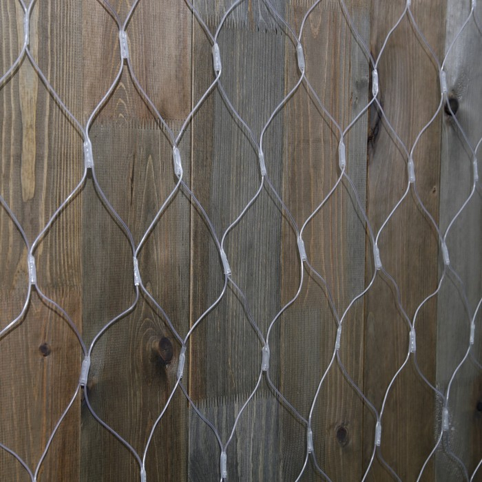 Гирлянда «Сеть» 2 × 3 м, IP44, УМС, прозрачная нить, 384 LED, свечение синее, 220 В