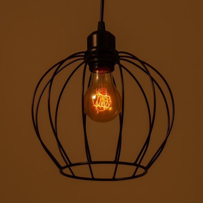 Светильник "Амадео" 1х40Вт Е27 черный 21х21х70см