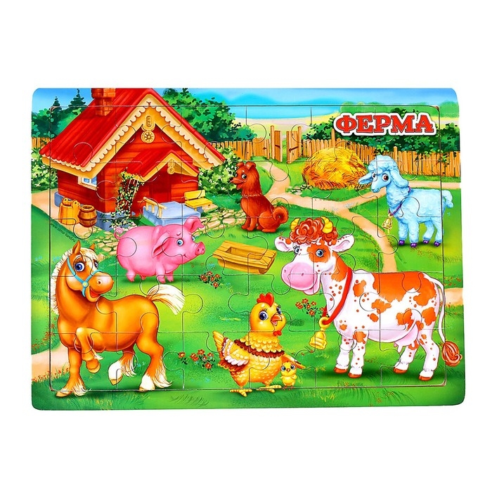 Пазл большой «Ферма», 30 элементов Пазл большой «Ферма», 30 элементов