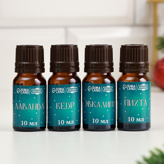 Новый год Набор эфирных масел 10 мл Новый год Набор эфирных масел 10 мл "Новогодняя сказка" лаванда, пихта, эвкалипт, кедр