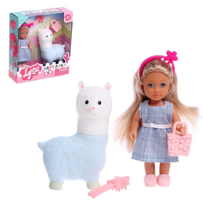 Кукла малышка Lyna с ламой и аксессуарами, МИКС Кукла малышка Lyna с ламой и аксессуарами, МИКС