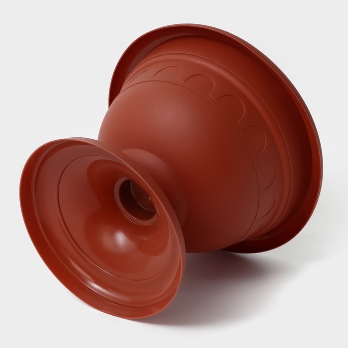 Кашпо уличное на ножке низкий «Колывань», 5,3 л, цвет терракотовый Кашпо уличное на ножке низкий «Колывань», 5,3 л, цвет терракотовый