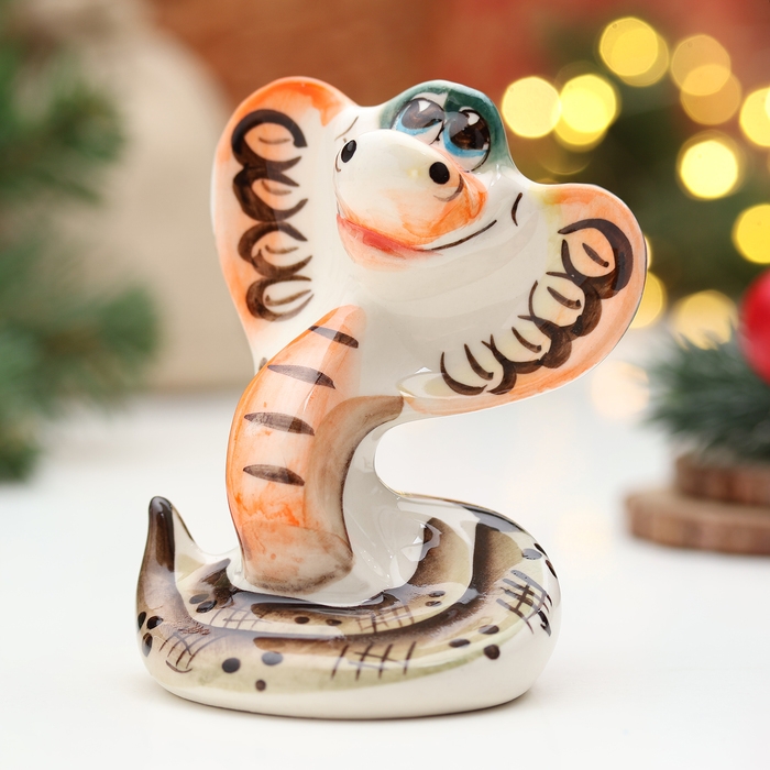 Сувенир Сувенир "Змея Соня", гжель, цвет, 9,5 см