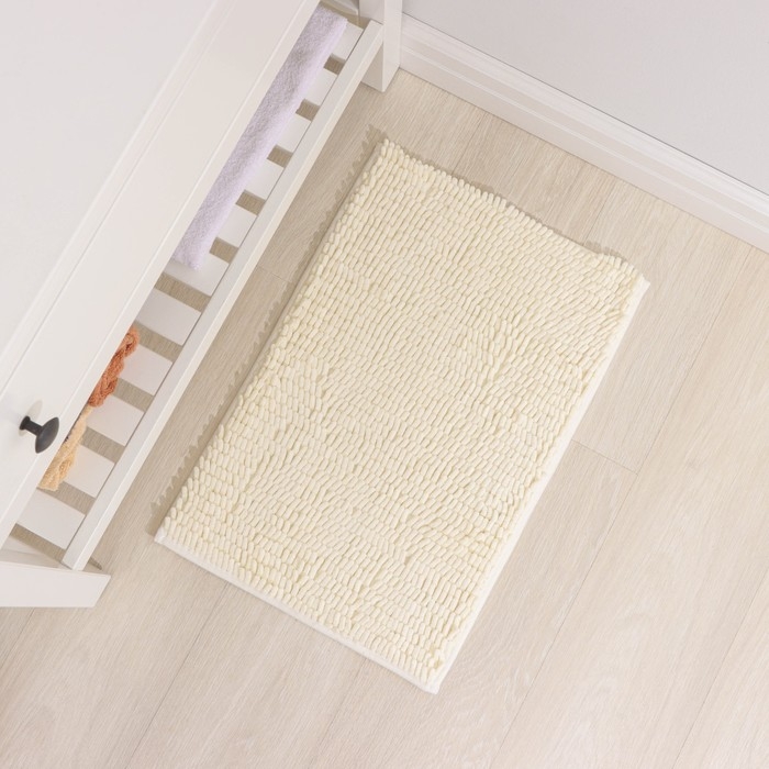 Коврик для дома Доляна «Букли длинные», 40×60 см, длина букли 2 см, цвет молочный Коврик для дома Доляна «Букли длинные», 40×60 см, длина букли 2 см, цвет молочный