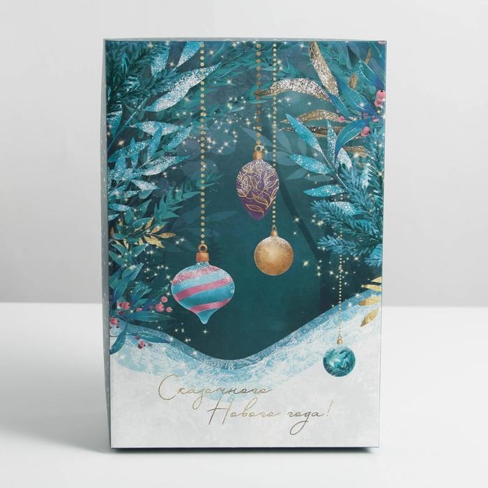 Коробка подарочная новогодняя складная «Новогоднее волшебство», 30 х 20 х 9 см, Новый год Коробка подарочная новогодняя складная «Новогоднее волшебство», 30 х 20 х 9 см, Новый год