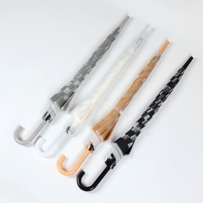 Зонт - трость полуавтоматический «Клетка», 8 спиц, R = 47/55 см, D = 110 см, цвет МИКС Зонт - трость полуавтоматический «Клетка», 8 спиц, R = 47/55 см, D = 110 см, цвет МИКС