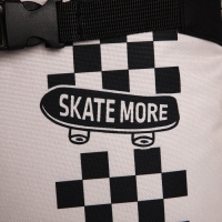 Рюкзак школьный текстильный с креплением для скейта «Skate more», 38х29х11 см, цвет чёрный, отдел на молнии