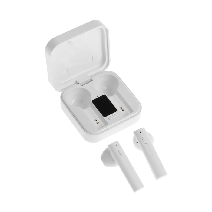 Наушники беспроводные MYBIT VBT 1.18, TWS, вкладыши, BT5.0, 30/200 мАч, солнечная панель, белые Наушники беспроводные MYBIT VBT 1.18, TWS, вкладыши, BT5.0, 30/200 мАч, солнечная панель, белые