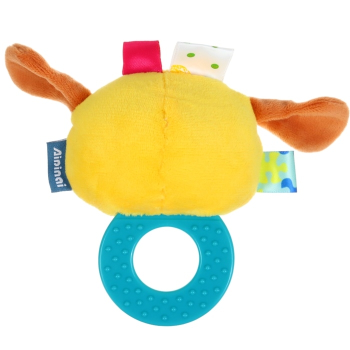 Погремушка мягкая с прорезывателем  Погремушка мягкая с прорезывателем "Собачка", Крошка Я