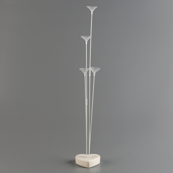 Стойка для воздушных шаров на 4 шара, основание сердце, высота 65 см Стойка для воздушных шаров на 4 шара, основание сердце, высота 65 см