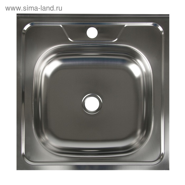 Мойка кухонная  Мойка кухонная "Владикс", накладная, без сифона, 50х50 см, нержавеющая сталь 0.4 мм