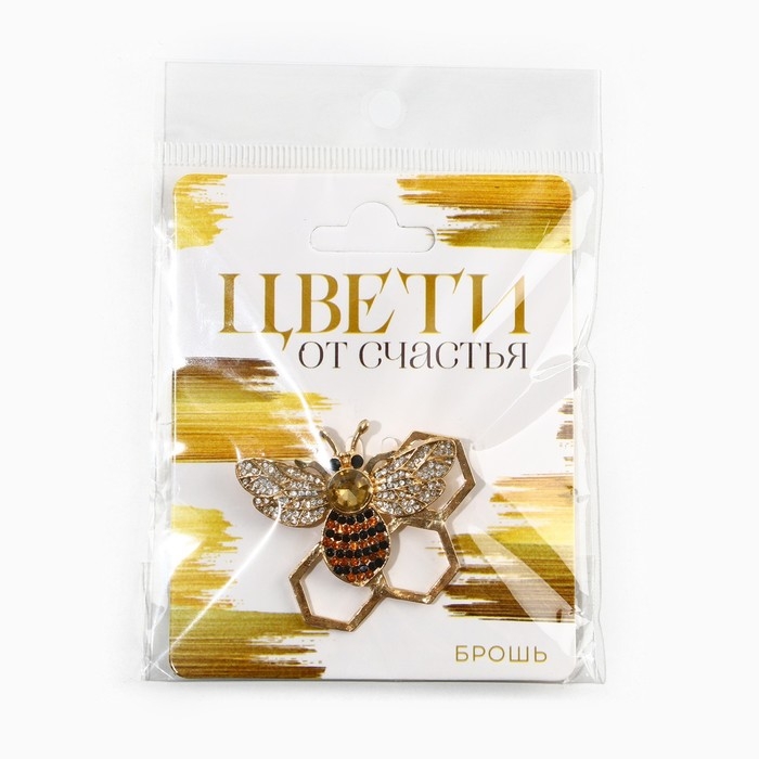 Брошь «Цвети от счастья», 5.4 х 4.7 см
