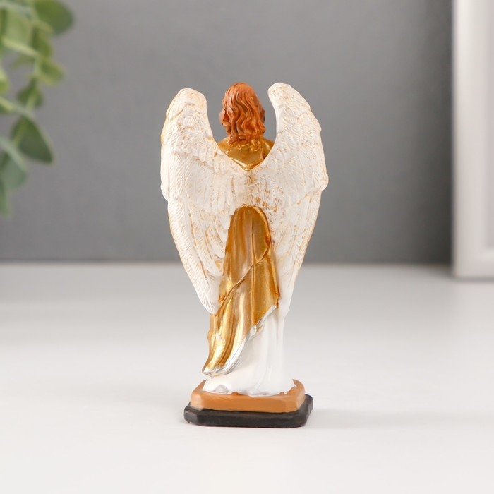 Сувенир полистоун "Молитва ангела в золотом одеянии" 10 см
