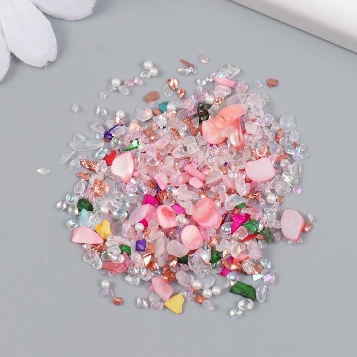 Декор для творчества в баночке Декор для творчества в баночке "Природный камень с перламутром - розовый" 20 гр 5х2,2х2,2 см 93694