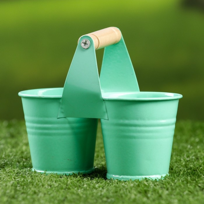 Кашпо двойное с ручкой 11*5*8,5см Кашпо двойное с ручкой 11*5*8,5см