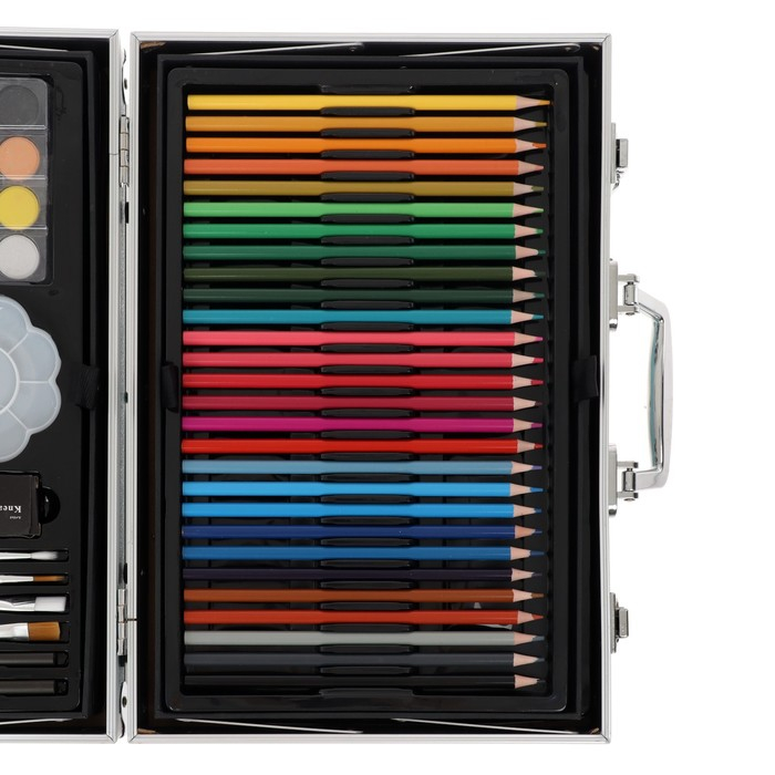 Набор для рисования складной, в чемоданчике, синий Набор для рисования складной, в чемоданчике, синий