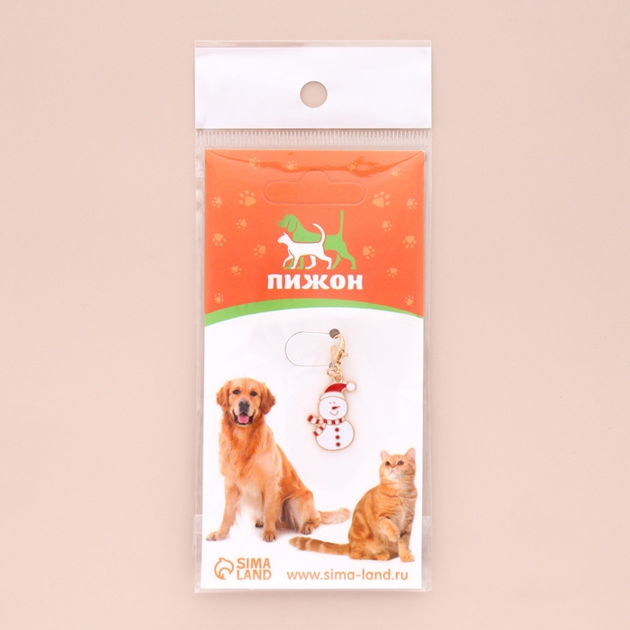 Адресник - брелок Адресник - брелок "СнеговичОК", с карабином