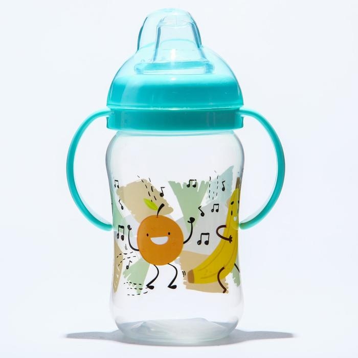 Поильник - непроливайка детский с мягким носиком «Фрукты», 270 мл., с ручками, цвет МИКС Поильник - непроливайка детский с мягким носиком «Фрукты», 270 мл., с ручками, цвет МИКС