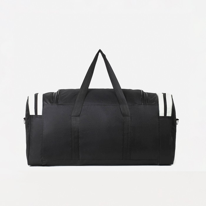 Сумка дорожная, 3 отдела на молниях, наружный карман, длинный ремень, цвет чёрный Сумка дорожная, 3 отдела на молниях, наружный карман, длинный ремень, цвет чёрный