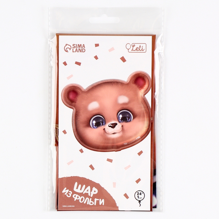Воздушный шар фольгированный 24" &laquo;Мишка&raquo;, с подложкой