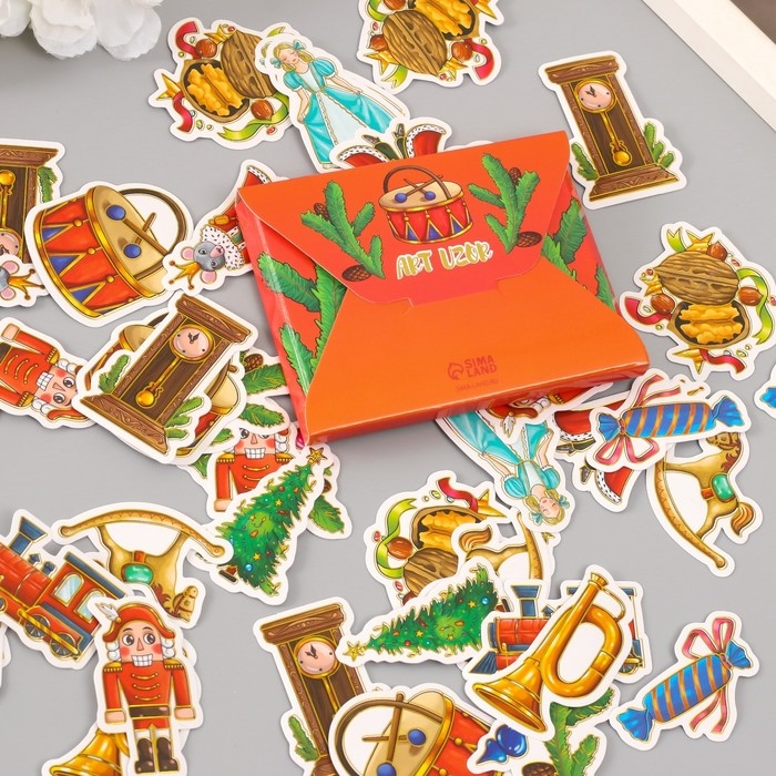 Наклейки для творчества Наклейки для творчества "Новогодняя сказка" тиснение золото набор 48 шт 9х7х0,8 см