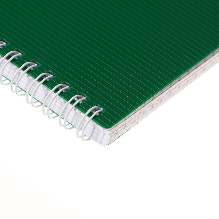 Тетрадь 80 листов в клетку на гребне, VELVET, пластиковая обложка, блок офсет, Зелёная Тетрадь 80 листов в клетку на гребне, VELVET, пластиковая обложка, блок офсет, Зелёная