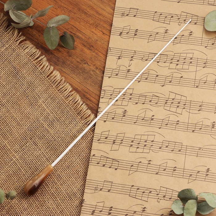 Дирижерская палочка Music Life, 38,5 х 2 см, желтая ручка Дирижерская палочка Music Life, 38,5 х 2 см, желтая ручка