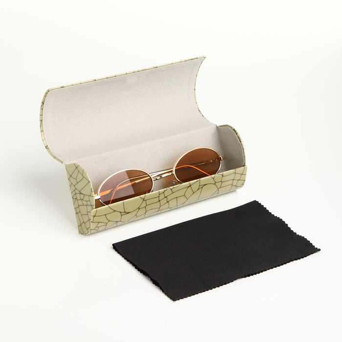 Футляр для очков на хлопушке, длина 15,5 см, цвет хаки Футляр для очков на хлопушке, длина 15,5 см, цвет хаки