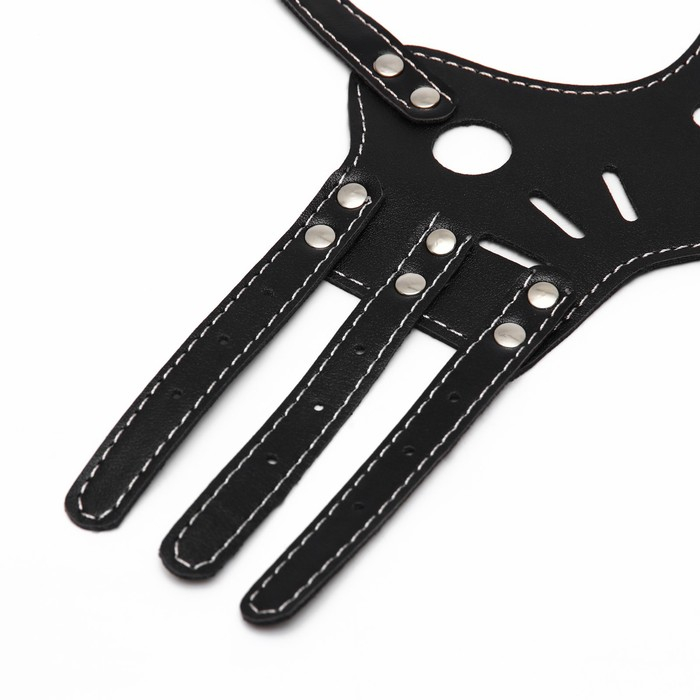 Намордник из прессованной кожи регулируемый, №3, ДН 6,8 см, ОМ 21-28 см, чёрный Намордник из прессованной кожи регулируемый, №3, ДН 6,8 см, ОМ 21-28 см, чёрный