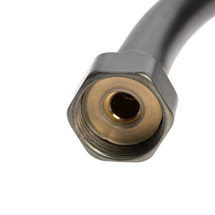 Душевой шланг ZEIN Z3645, 150 см, латунные гайки 1/2 Душевой шланг ZEIN Z3645, 150 см, латунные гайки 1/2", оплетка ПВХ, графит